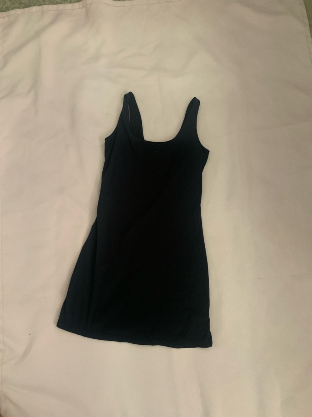 Nike Black Athletic  Scoop Neck Tank with Tiny Black Swoosh